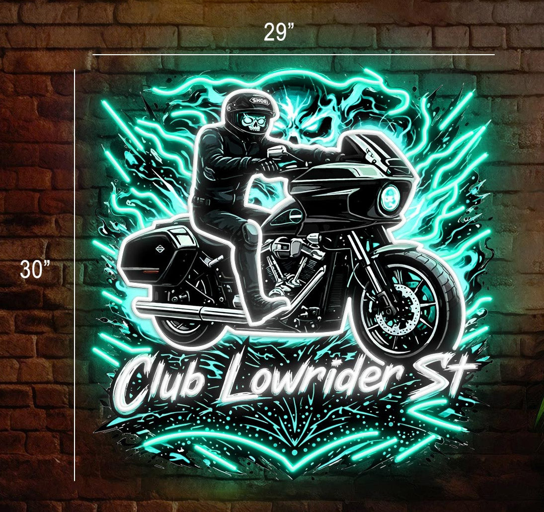 Neon Sign - Club Lowrider Ghost RIder Version