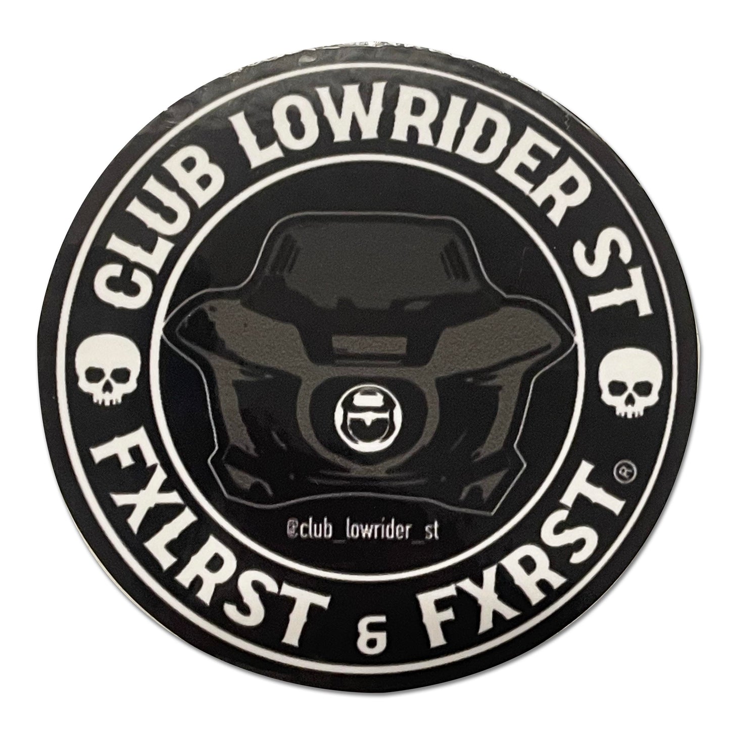 3" Round Club Lowrider Sticker