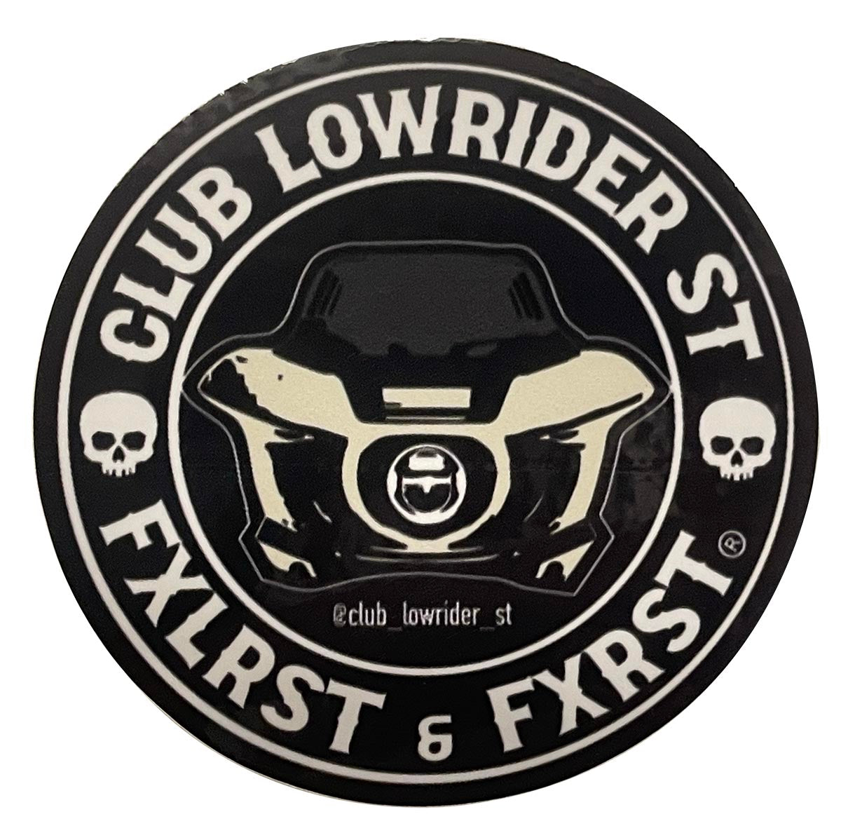 3" Round Club Lowrider Sticker